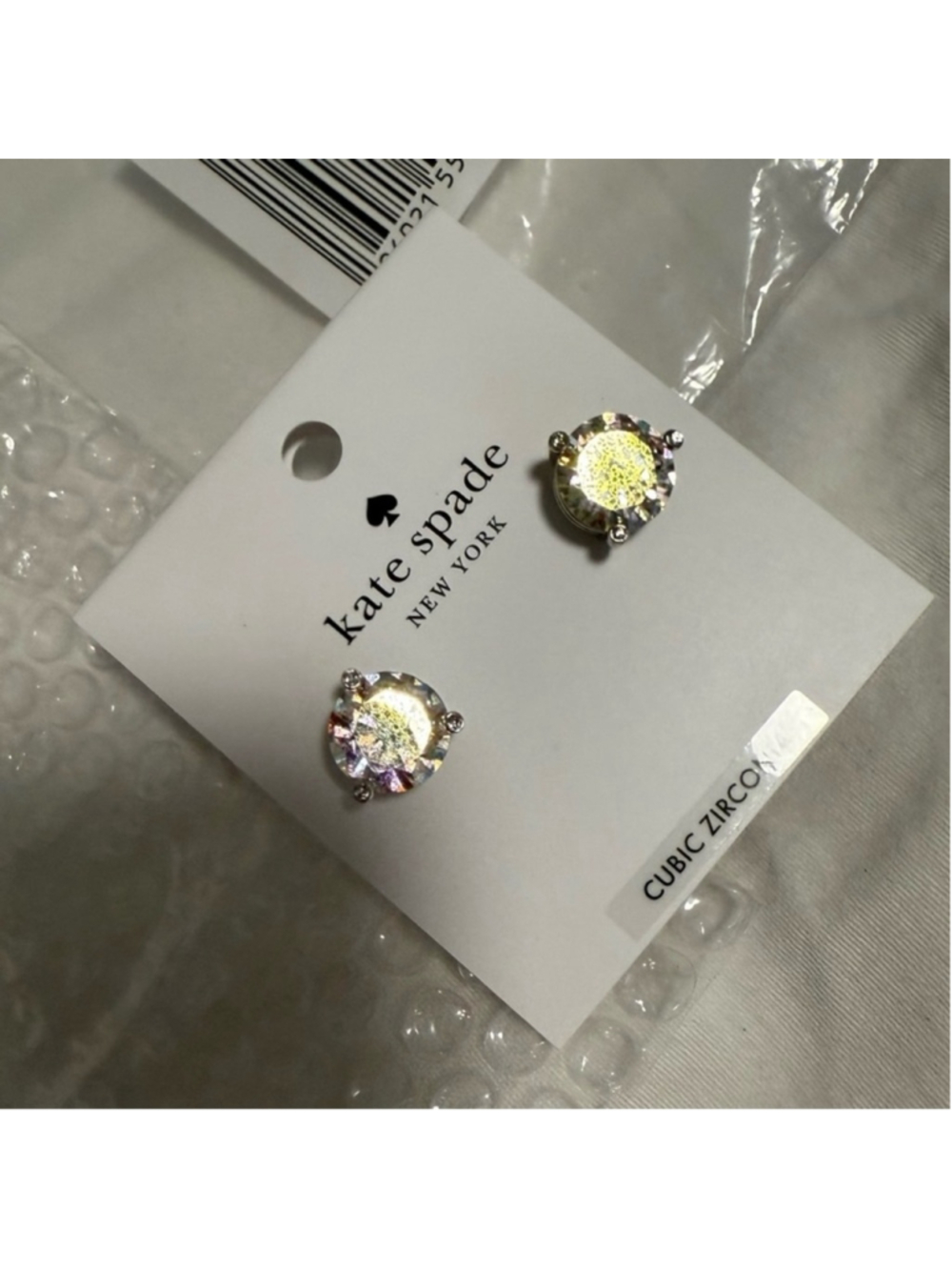 Kate Spade New York Cubic Zirconia Silver Stud “Rise and Shine” Earrings NWT - Picture 3 of 8